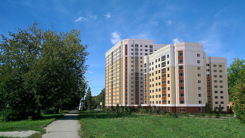Многоквартирный жилой дом со встроенными помещениями (позиция 1) по ул. Социалистическая в г. Чебоксары в микрорайоне "Зеленый дворик " фото
