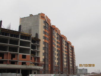 Фото хода строительства - Многоквартирный жилой дом с встроенными нежилыми помещениями ( 11по ГП) 1этап строительства, Кречетников парк