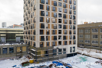 Фотографии хода строительства - Многофункциональный жилой комплекс"Красноказарменная 15"