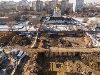 Фото хода строительства - ОДЦ у реки «River Park Коломенский»