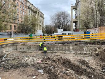 Фото хода строительства - Фрунзенская набережная.